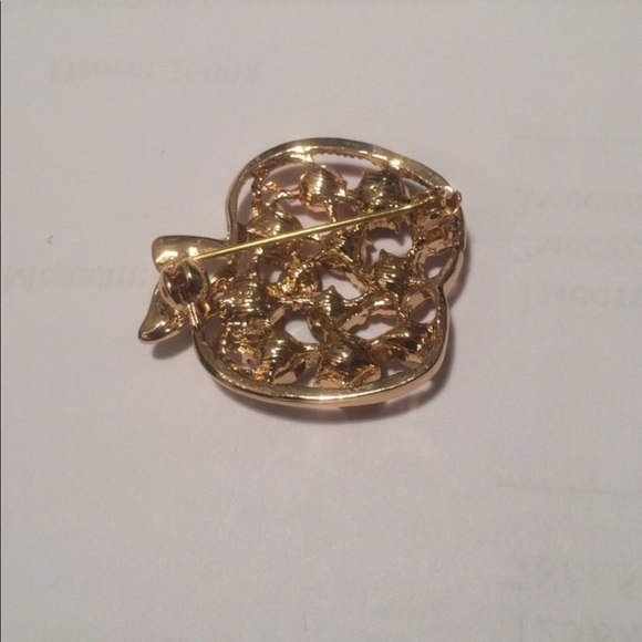 3/$23 Apple Shape Colorful Rhinestone Pin Brooch - Picture 5 of 5